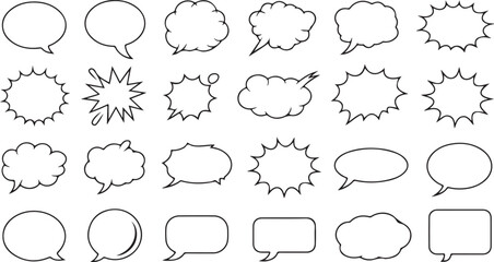 Fototapeta premium Adobe Blank empty speech bubbles vector illustration Illustrator Artwork