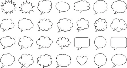 Obraz premium Adobe Blank empty speech bubbles vector illustration Illustrator Artwork