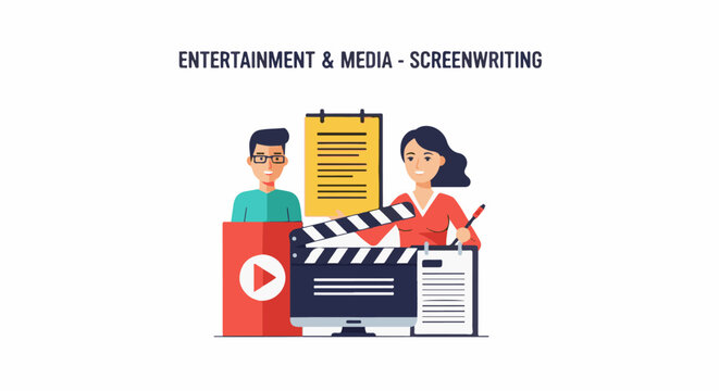 Entertainment professionals creating film