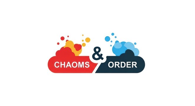 Chaos and Order Concept Logo Design.