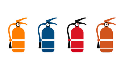 Obraz premium Colorful fire extinguishers