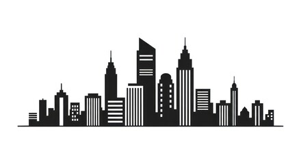 Obraz premium City skyline with tall buildings.