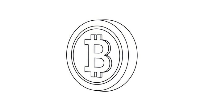 Bitcoin cryptocurrency logo symbol icon.
