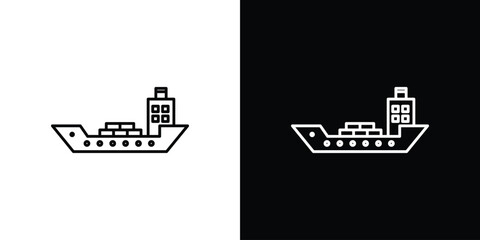 Cargo ship icon bundle for website projects © Hunt