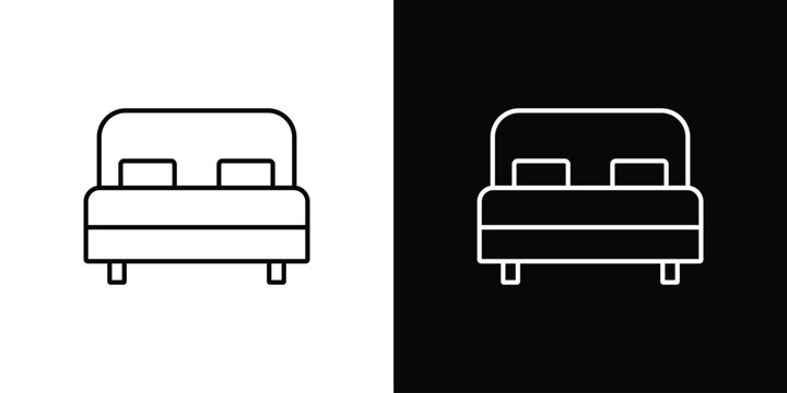 Double bed icon bundle for website projects