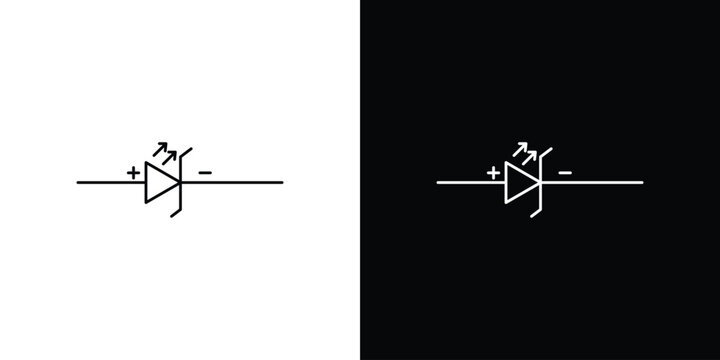 Light emitting diode icon bundle for website projects