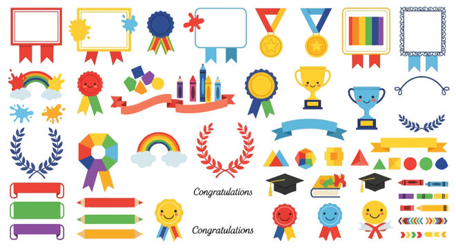 Achievement and reward stickers for school performance