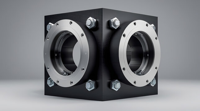 Matte black carbon fiber levitation chamber core with silver platinum electrodes