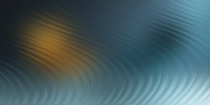 Abstract wavy blue and orange flow background featuring smooth rhythmic curved lines with soft cinematic lighting effects glow.