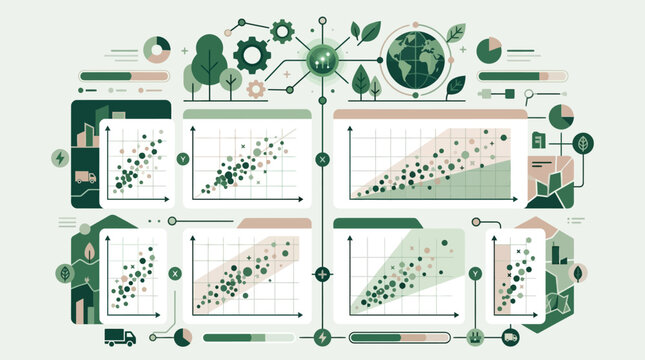 Franchise Network Sustainability Analytics Dashboard with ESG Scatter Plots and Green Business Metrics
