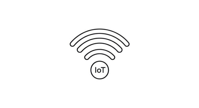 IoT wireless internet technology symbol.