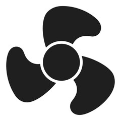Simple black propeller icon on white background for graphic design use icon © Sunju