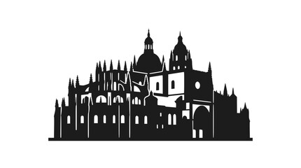 Fototapeta premium Gothic Cathedral Silhouette - Historic Architecture Landmark