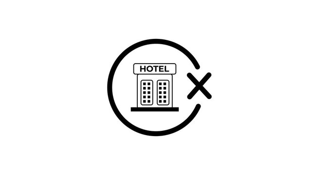 Hotel availability animation: open and closed status indicator accommodation lodging
