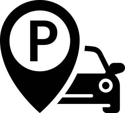 Parking Icon Vector Transportation Symbol Vehicle Sign Automobile Location Navigation Urban Road Traffic Garage Station Map Minimal Design Set Collection Group.