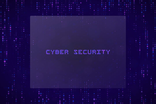 Cyber Security Digital Concept Background with Matrix Code Data Protection Technology Abstract Graphic Design