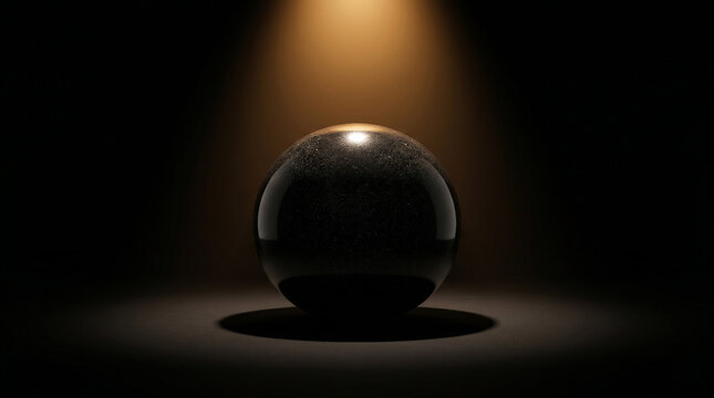 crystal ball in the dark
