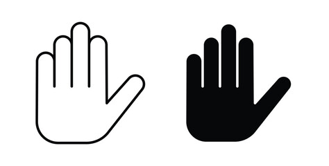 Fototapeta premium Raised hand icon