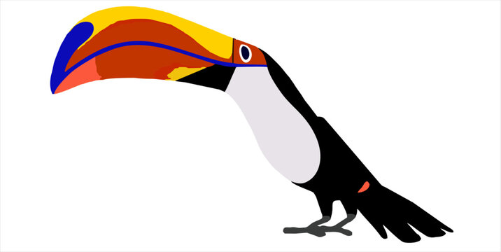 toucan bird in the form of a tree