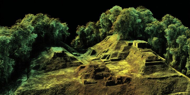 Ancient Jungle Ruins LiDAR Scan 3D Topography