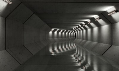 Fototapeta premium Background wallpaper concrete storm tunnels