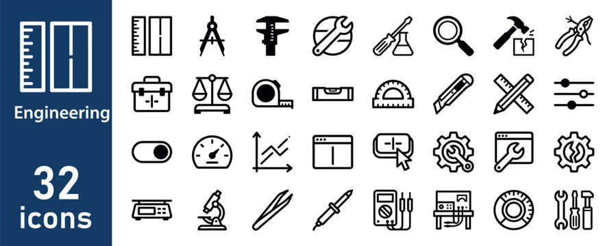 Engineering Instrument Icon Set
