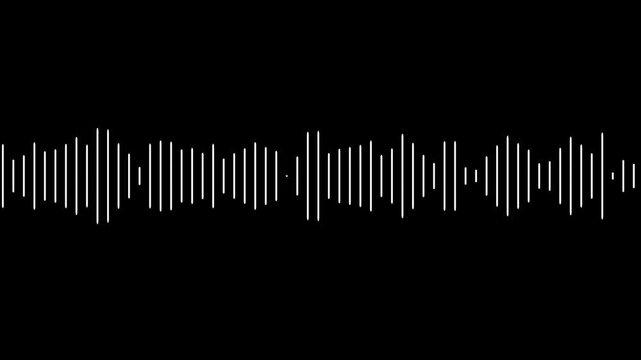 Sound wave audio spectrum black background, White line audio wave visualization on transparent background,
Audio visualization- Podcast sound waves for online audio streaming.

