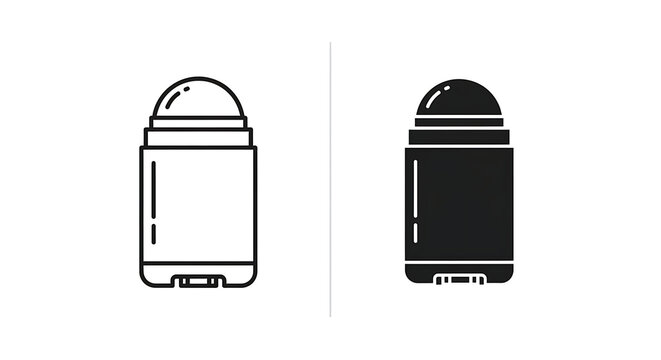 Deodorant stick icon, rollon antiperspirant vector illustration