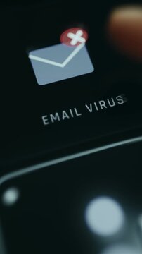 Email Virus Infection Concept Represented by Warning Envelope