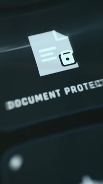 File Protection Concept with Locked Document Symbol