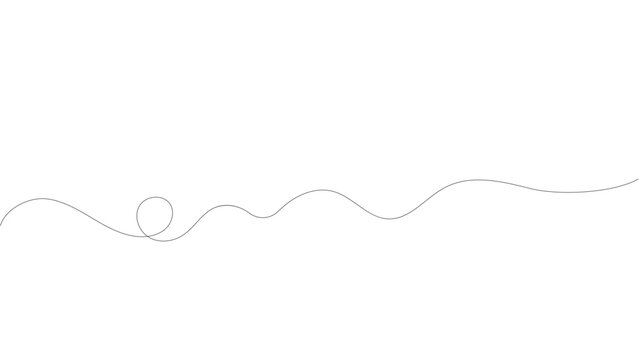 abstract wavy line. minimalist continuous single line sketch with loop path for modern border decoration, simple timeline journey, and creative hand drawn graphic design