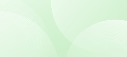 Fototapeta premium Minimalist soft Abstract Background in Gradient green and white Tones with Circles. Circle effect style geometric, abstract background.