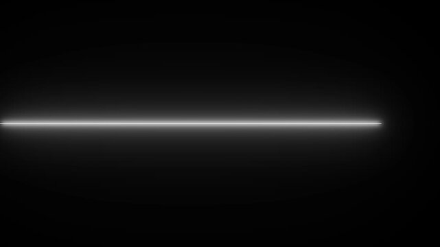 Straight neon laze line color blue black background