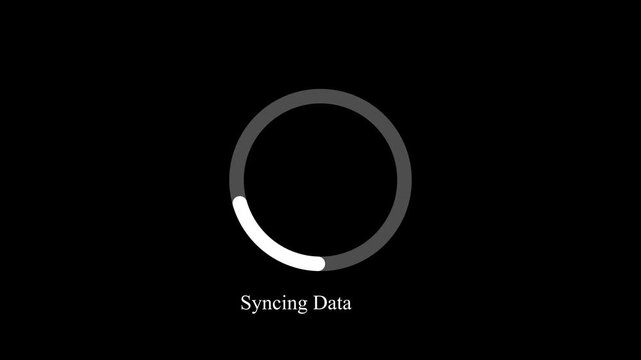 Privacy and data management UI showing erasing process status on black background , with video animation.