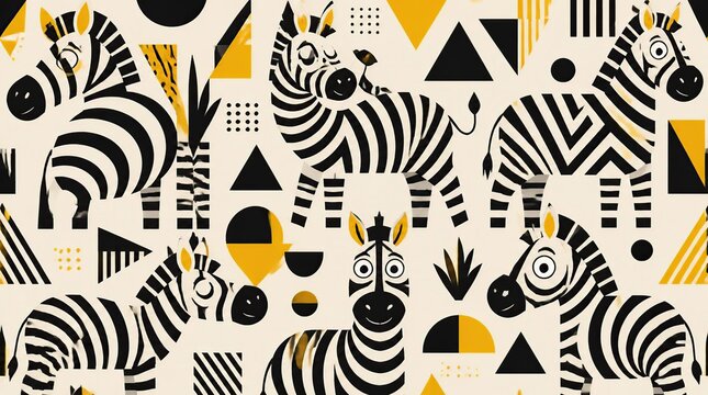seamless pattern with zebra