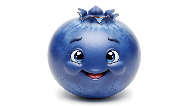 Cute and cheerful blueberry illustration perfect for kids, food, and healthy concepts.