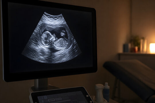 Hopeful first glimpse on prenatal ultrasound monitor