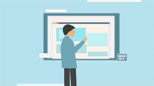 Try access her page and successfully access with accurate text, website page access concept, animation clip