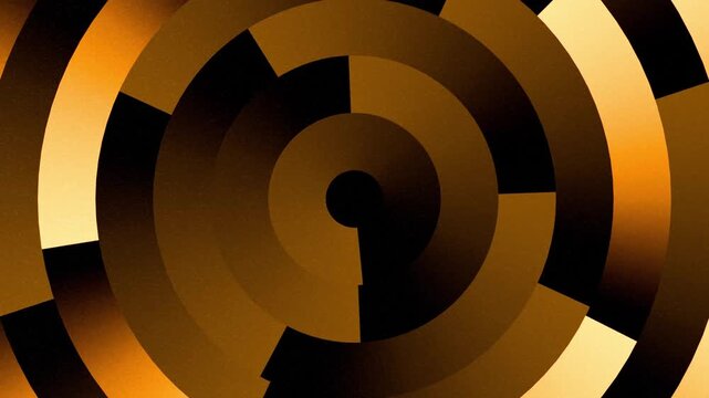 Abstract Golden Circular Geometric Background
