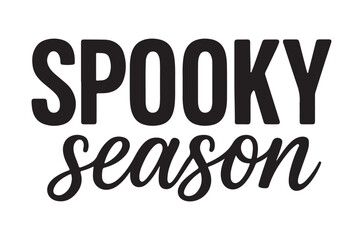 Fototapeta premium Spooky season lettering black calligraphy on white background