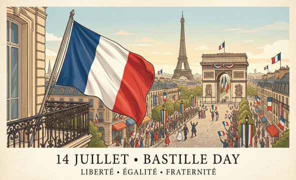 France Flag Postage Stamp and Map Vintage Vector Illustration Design