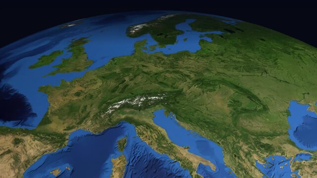 Animated Flight Path Map from Paris France to Denver Colorado