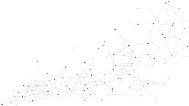 Abstract connected dots and lines network background with digital communication technology concept