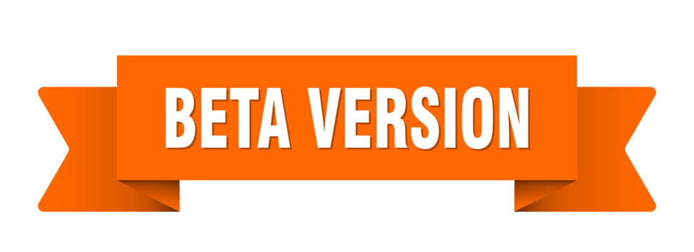 beta version ribbon isolated on transparent background. beta version ribbon