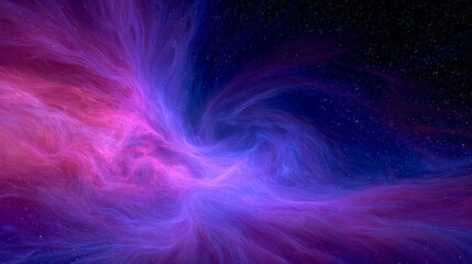 Naklejka premium Vivid pink and violet ink cloud with luminous particle and soft gradient on dark background. Abstract cosmic effect with flowing texture and dreamy atmosphere.