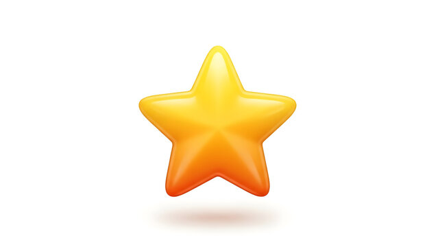star emoji icon with smooth gradient and clean shape, centered and isolated on white background.
