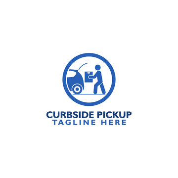 Curbside pickup logo icon isolated on white background