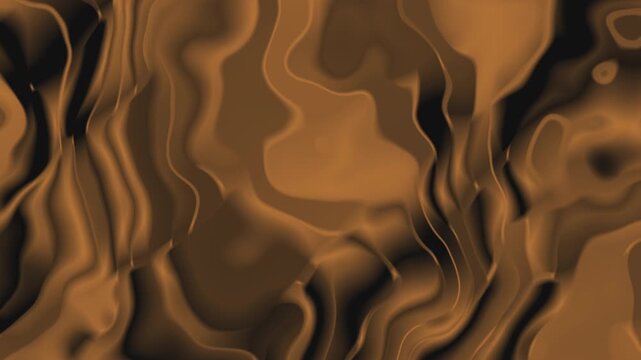 Abstract Background Dark Chocolate Bronze Silk Wave Fluid Loop Smooth Premium Graphic Animation Material