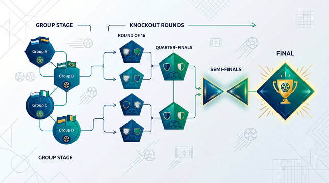 Soccer tournament bracket diagram