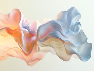 Obraz premium Abstract Colorful Fluid Waves on Light Background in Artistic Style
